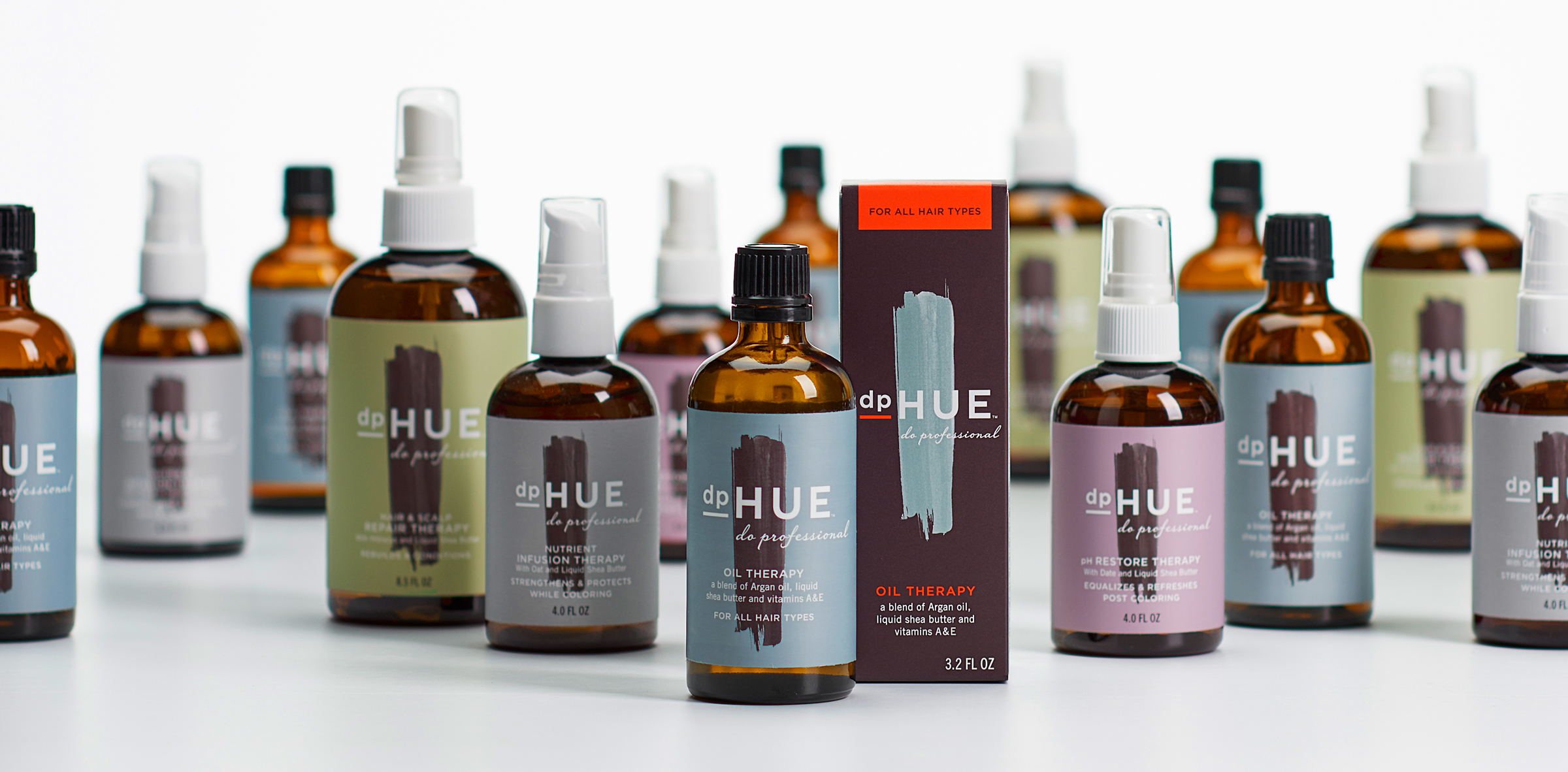 dpHue hair therapy packaging design by Werner Design Werks