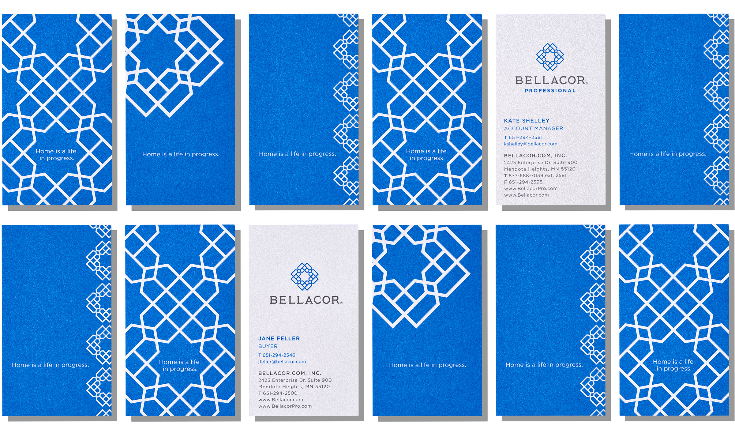 Bellacor business card design by Werner Design Werks, Minneapolis MN