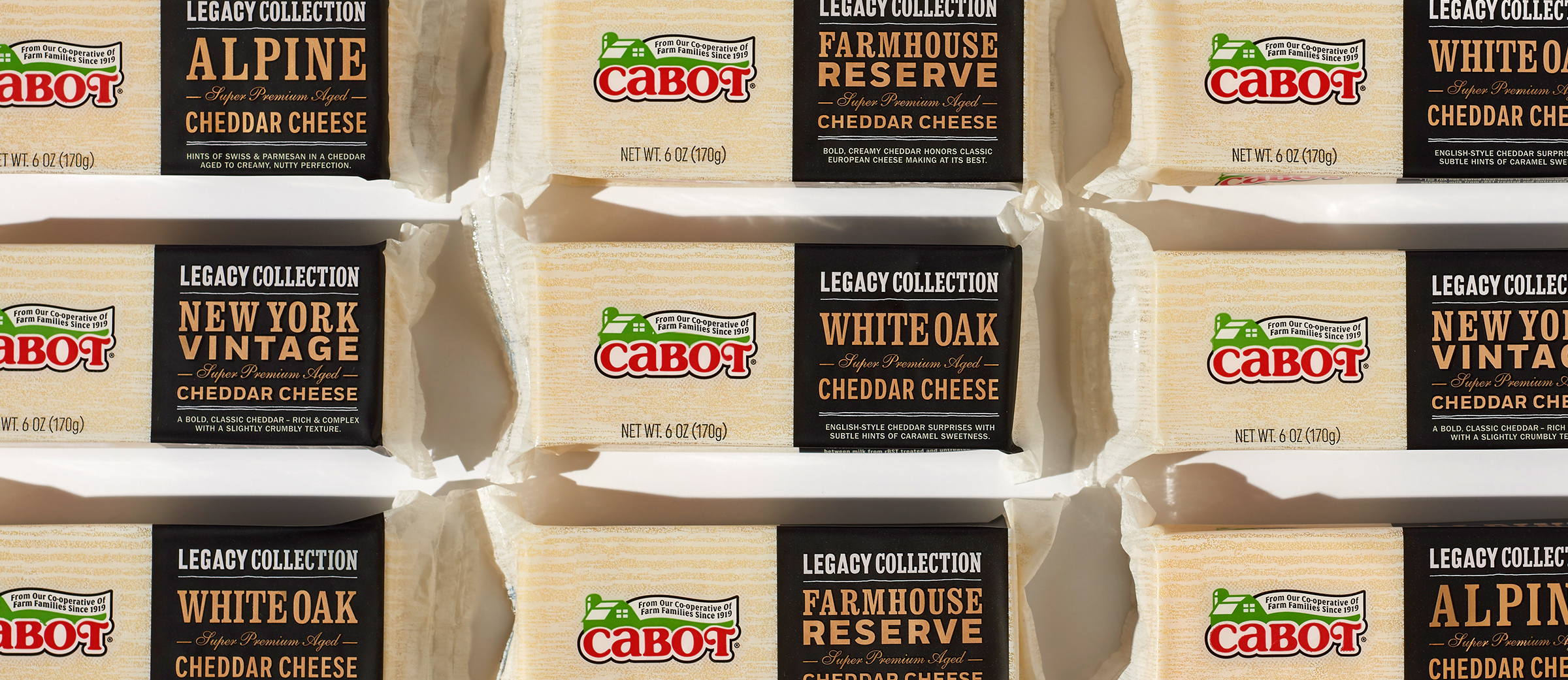 Cabot Cheese packaging design by Werner Design Werks