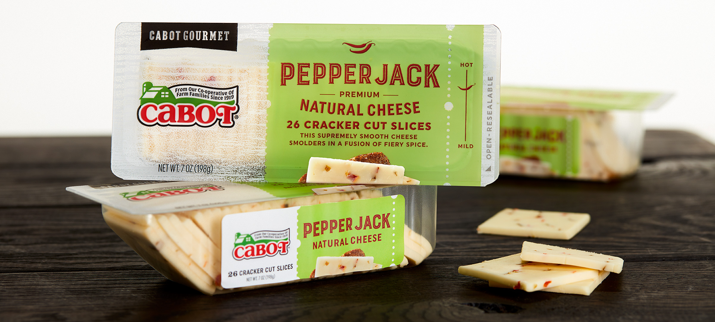 Cabot pepper jack cheese packaging - Werner Design